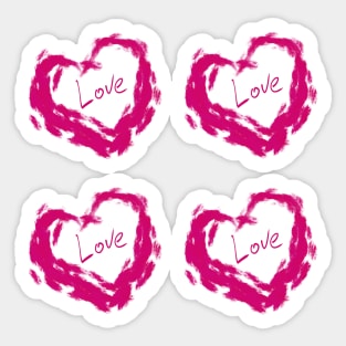 Love Heart Pattern Sticker
